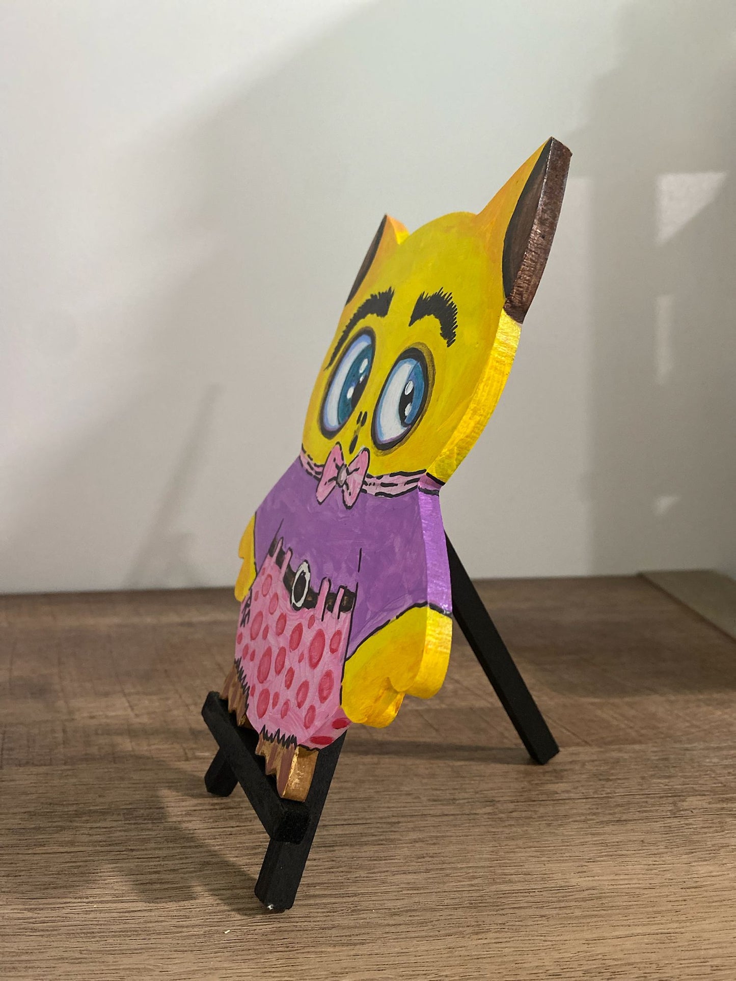 Handmade Customized Wooden Owl , Rustic & Unique