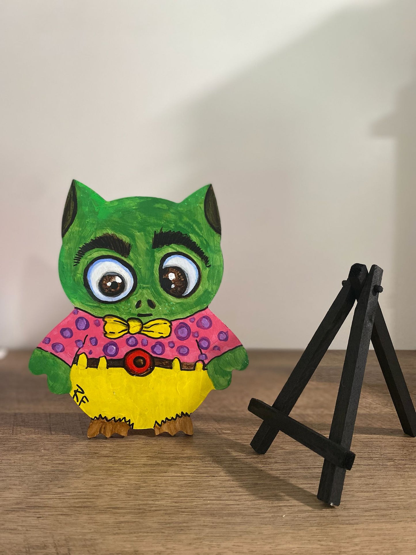 Handmade Customized Wooden Owl , Rustic & Unique