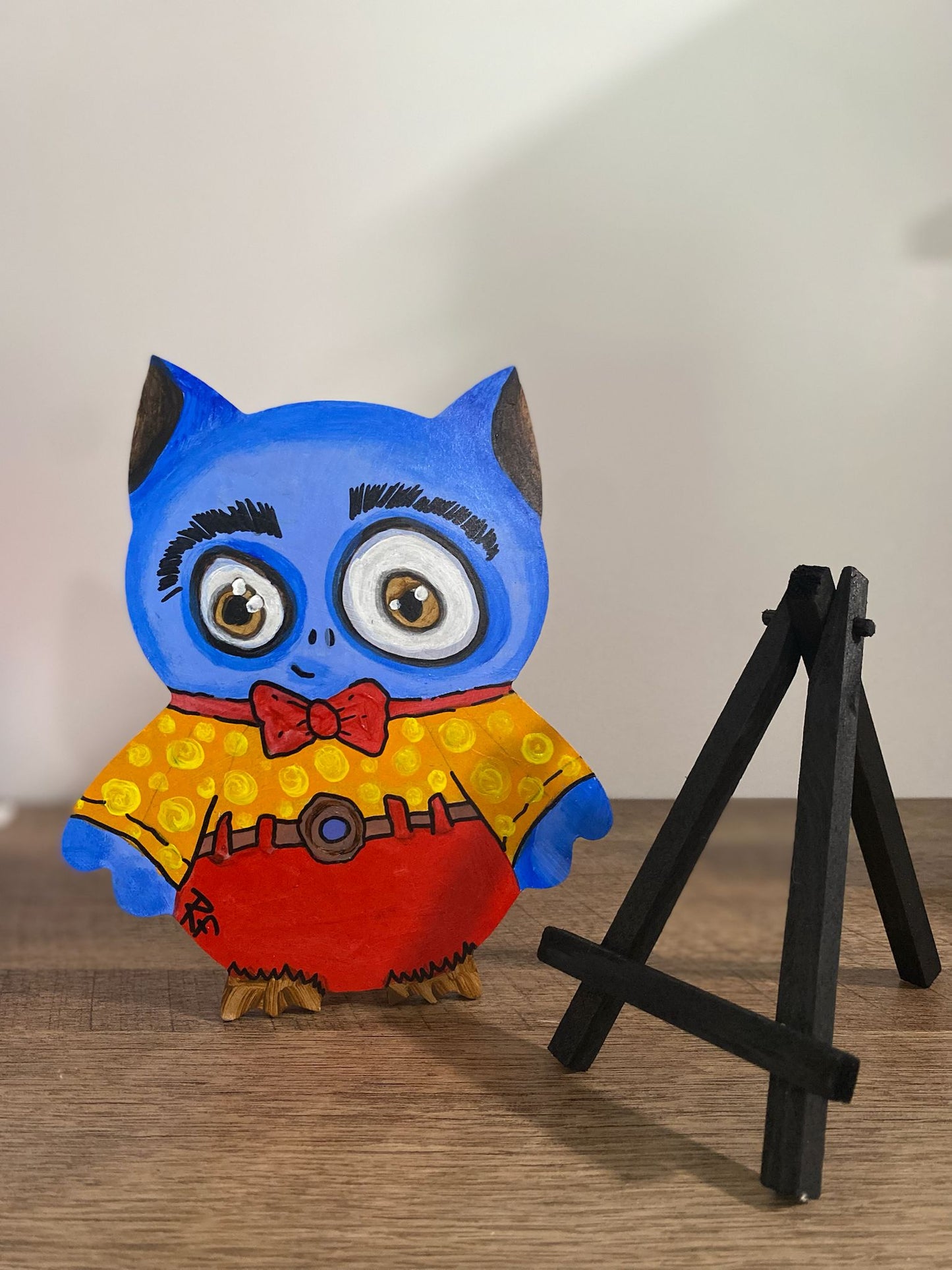 Handmade Customized Wooden Owl , Rustic & Unique