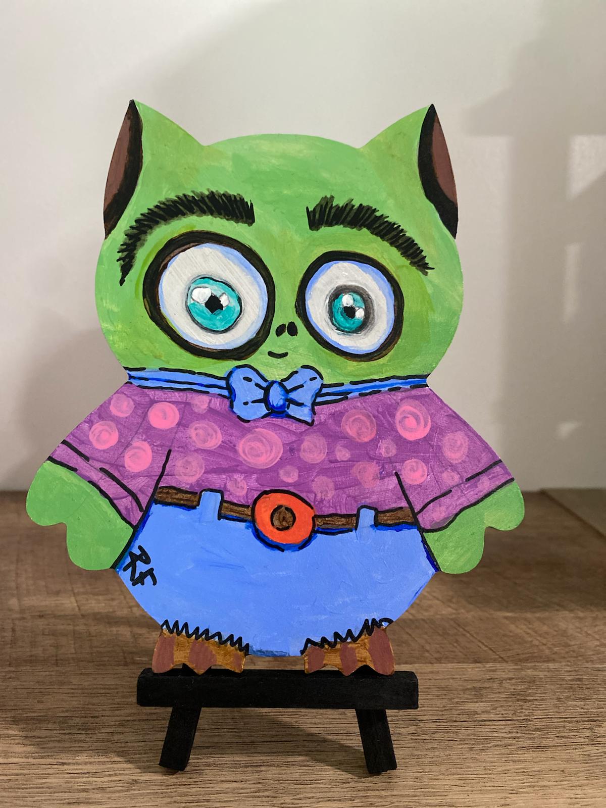 Handmade Customized Wooden Owl, Rustic & Unique