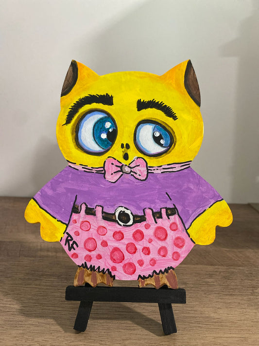 Handmade Customized Wooden Owl , Rustic & Unique