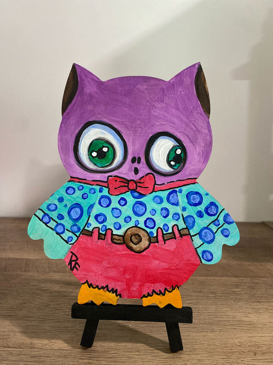 Handmade Customized Wooden Owl, Rustic & Unique