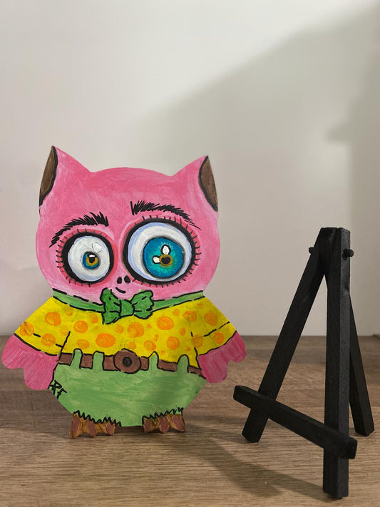 Handmade Customized Wooden Owl, Rustic & Unique